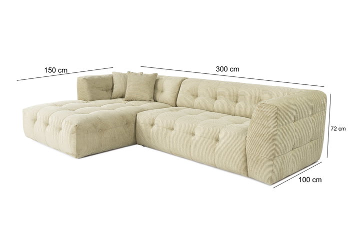 Atelier Del Sofa Sofá Esquinero Cady Corner Left - Verde